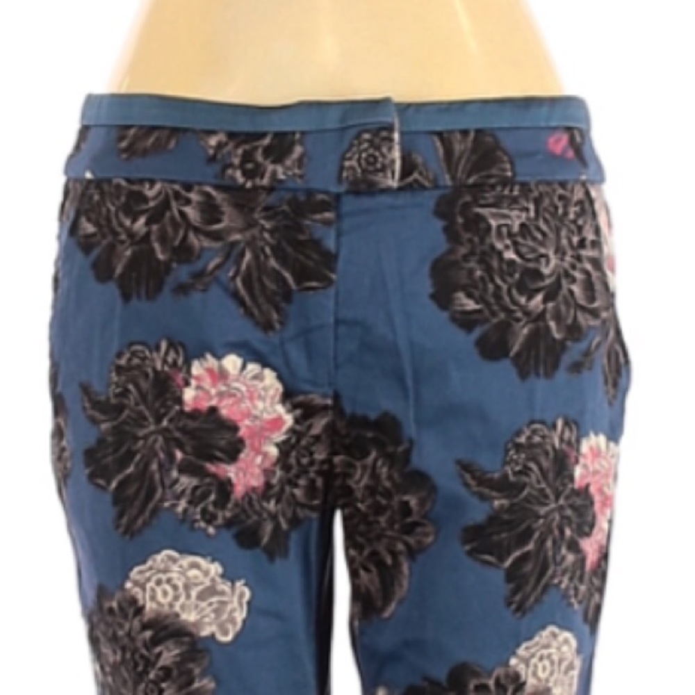 Leifsdottir for Anthropology Rare floral print ankle zip pants